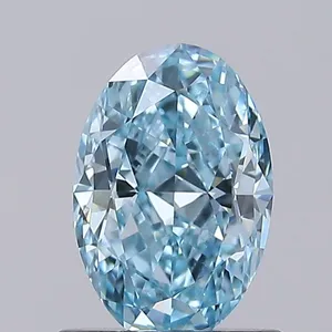 1.02ct OVAL Fancy Vivid Blue VVS2 Coloured Lab diamond