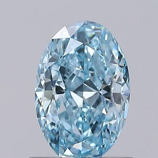 1.02ct OVAL Fancy Vivid Blue VVS2 Coloured Lab diamond