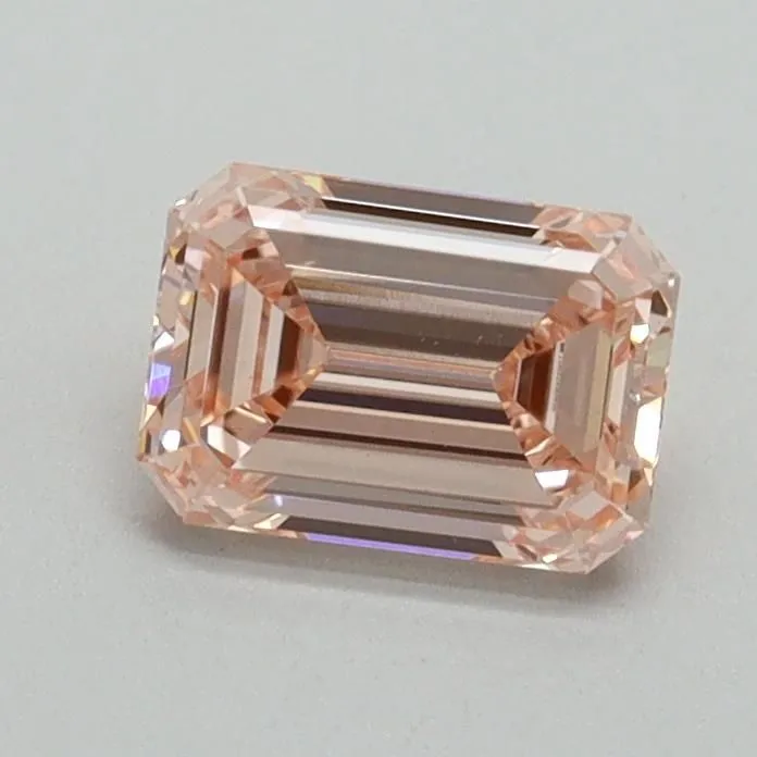 0.82ct EMERALD Fancy Intense Pink VS1 Coloured Lab diamond