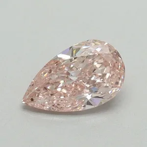 0.51ct PEAR Fancy Intense Pink VVS2 Coloured Lab diamond