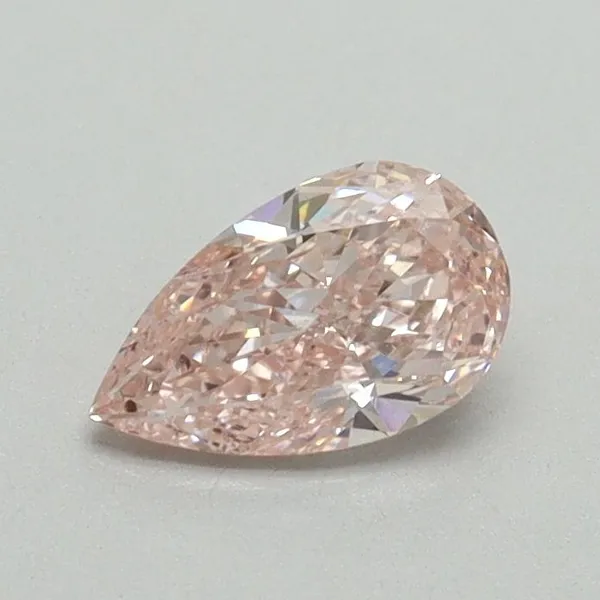 0.51ct PEAR Fancy Intense Pink VVS2 Coloured Lab diamond