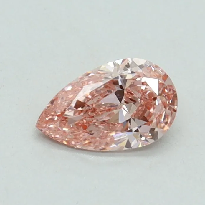 0.43ct PEAR Fancy Vivid Pink VVS2 Coloured Lab diamond
