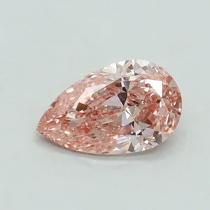 0.43ct PEAR Fancy Vivid Pink VVS2 Coloured Lab diamond