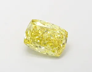 1.05ct CUSHION Fancy Intense Yellow VS2 Coloured Lab diamond