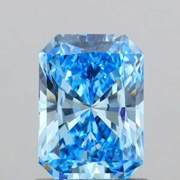 1.01ct RADIANT Fancy Vivid Blue VVS2 Coloured Lab diamond