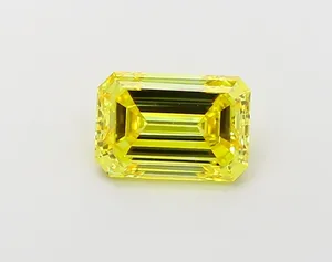 1.06ct EMERALD Fancy Vivid Yellow VS1 Coloured Lab diamond