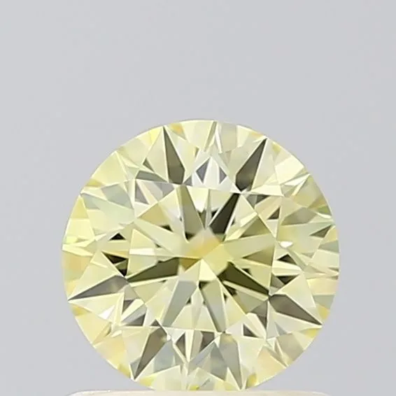 0.70ct ROUND Fancy Light Yellow VS1 Coloured Lab diamond