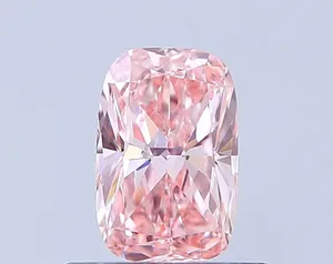 0.58ct CUSHION Fancy Vivid Pink VVS2 Coloured Lab diamond