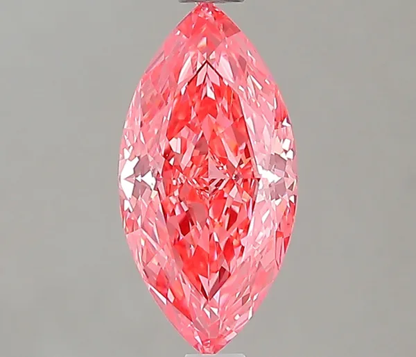 1.11ct MARQUISE Fancy Vivid Pink VVS2 Coloured Lab diamond