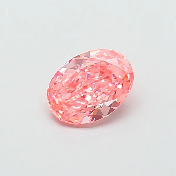 1.08ct OVAL Fancy Vivid Pink VS1 Coloured Lab diamond