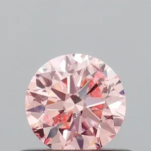 0.46ct ROUND Fancy Intense Pink I1 Coloured Lab diamond
