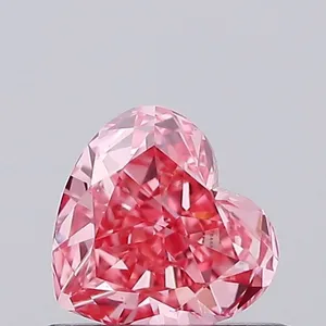 0.42ct HEART Fancy Vivid Pink VS1 Coloured Lab diamond