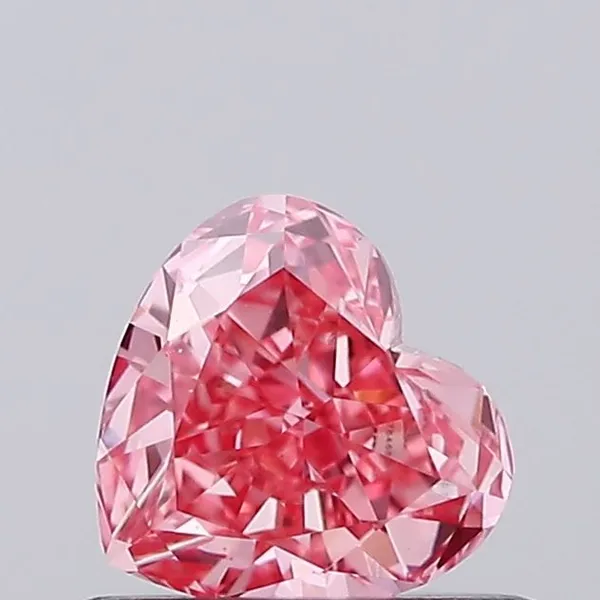 0.42ct HEART Fancy Vivid Pink VS1 Coloured Lab diamond