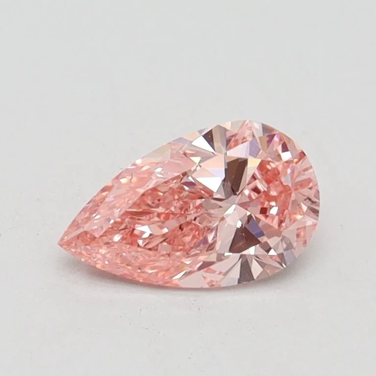 0.53ct PEAR Fancy Intense Pink SI1 Coloured Lab diamond
