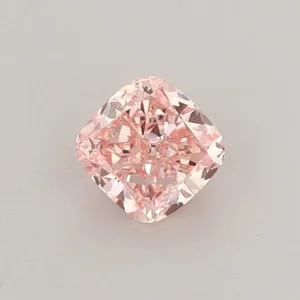 0.42ct CUSHION Fancy Vivid Pink VS2 Coloured Lab diamond