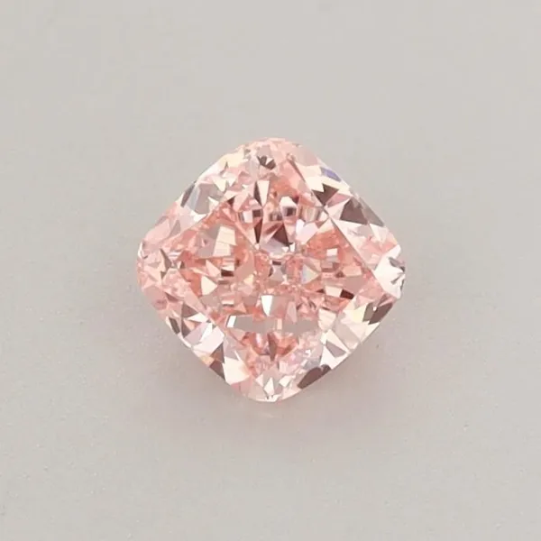 0.42ct CUSHION Fancy Vivid Pink VS2 Coloured Lab diamond
