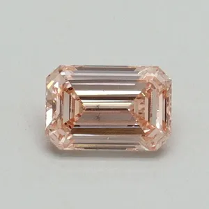 0.5ct EMERALD Fancy Intense Pink VS2 Coloured Lab diamond