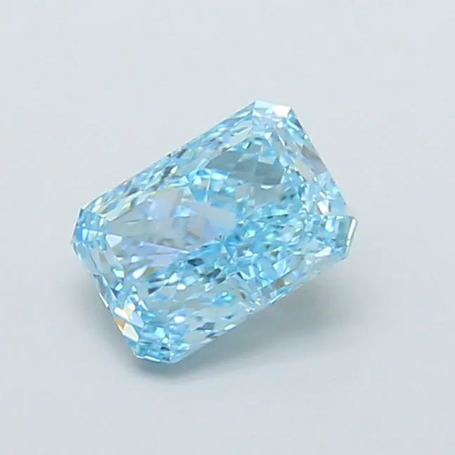 1.15ct RADIANT Fancy Vivid Blue VVS2 Coloured Lab diamond
