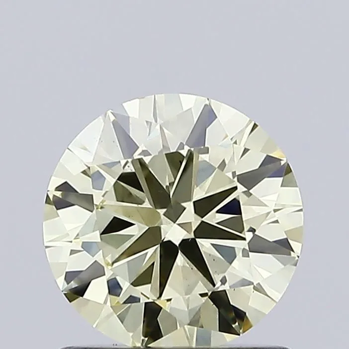 1.00ct ROUND Fancy Light Yellow VS1 Coloured Lab diamond