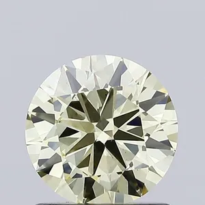 1ct ROUND Fancy Light Yellow VS1 Coloured Lab diamond