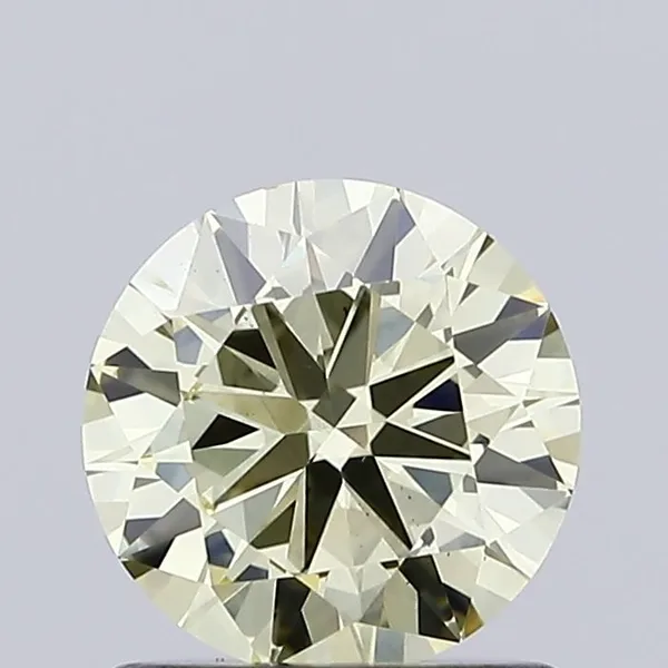 1ct ROUND Fancy Light Yellow VS1 Coloured Lab diamond