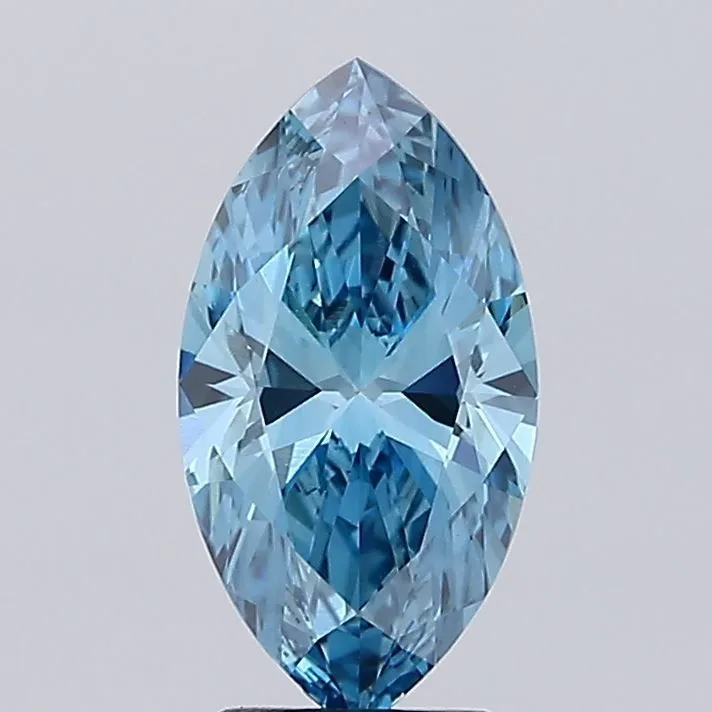3.02ct MARQUISE Fancy Vivid Blue VS1 Coloured Lab diamond