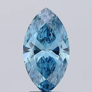 3.02ct MARQUISE Fancy Vivid Blue VS1 Coloured Lab diamond