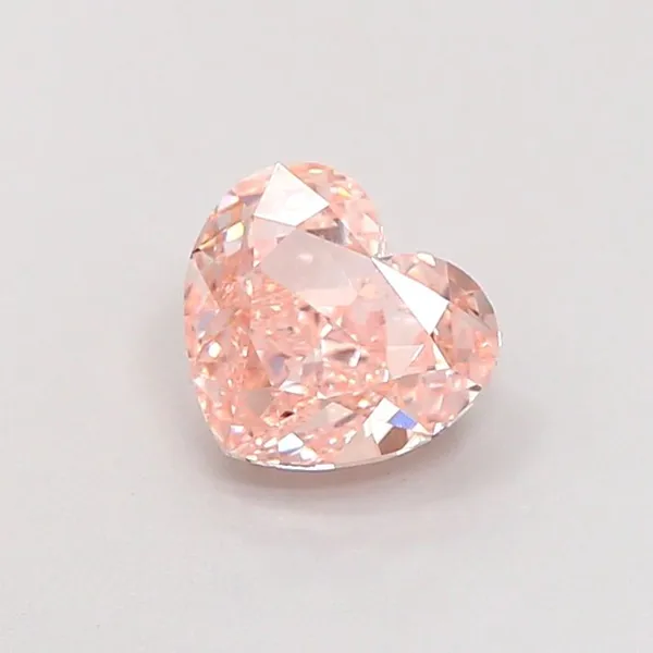1.24ct HEART Fancy Pink VS1 Coloured Lab diamond