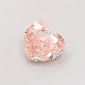 1.24ct HEART Fancy Pink VS1 Coloured Lab diamond