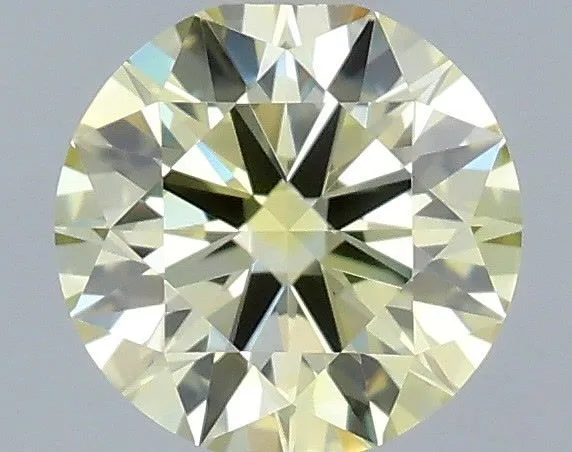 0.53ct ROUND Fancy Light Yellow VVS2 Coloured Lab diamond