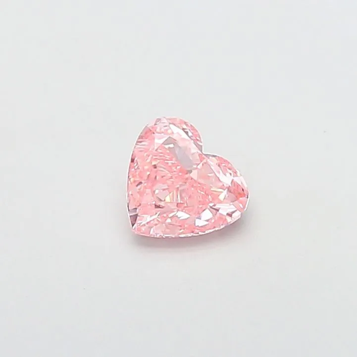 0.91ct HEART Fancy Vivid Pink VS1 Coloured Lab diamond