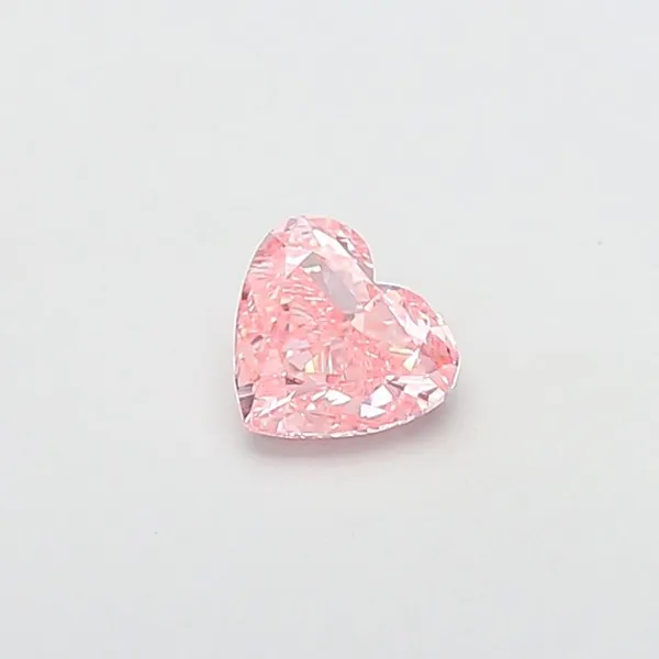 0.91ct HEART Fancy Vivid Pink VS1 Coloured Lab diamond
