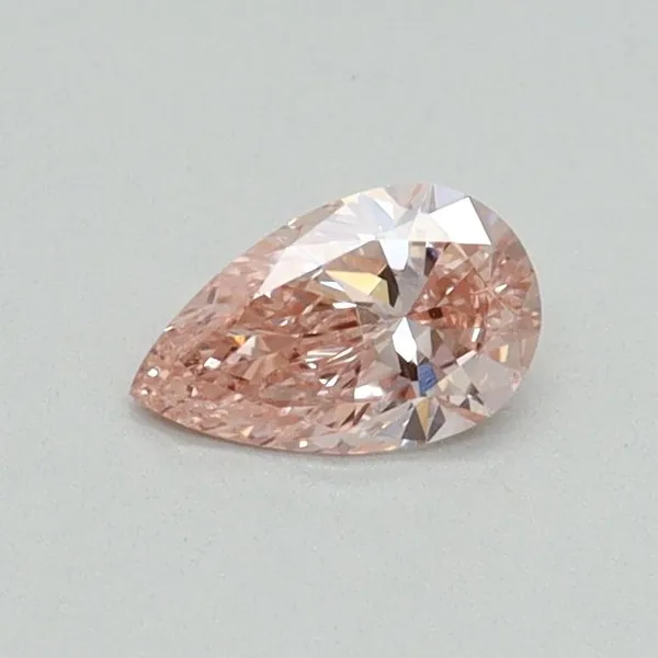 0.3ct PEAR Fancy Intense Pink VVS2 Coloured Lab diamond