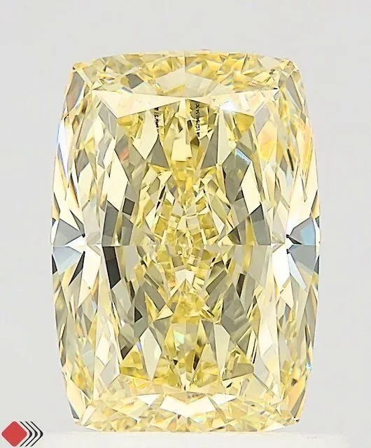 1.08ct CUSHION Fancy Intense Yellow VVS1 Coloured Lab diamond