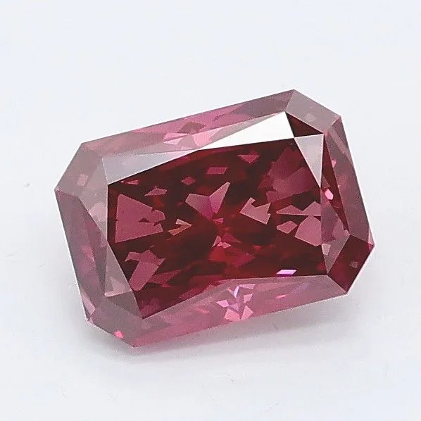 1.04ct RADIANT Fancy Deep Pink VVS2 Coloured Lab diamond