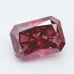 1.04ct RADIANT Fancy Deep Pink VVS2 Coloured Lab diamond