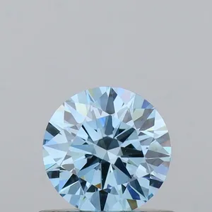 0.52ct ROUND Fancy Vivid Blue VVS2 Coloured Lab diamond