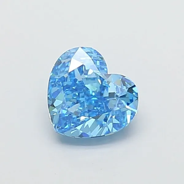 1.51ct HEART Fancy Vivid Blue VS1 Coloured Lab diamond