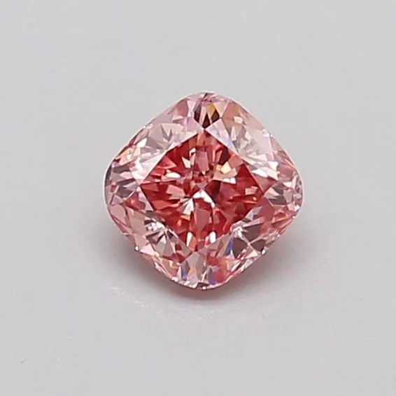 0.34ct CUSHION Fancy Intense Pink VS2 Coloured Lab diamond