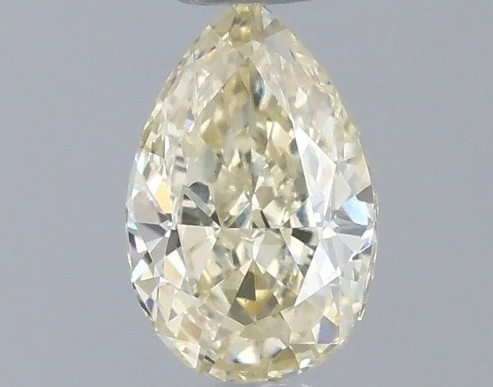 0.52ct PEAR Fancy Light Yellow VS1 Coloured Lab diamond