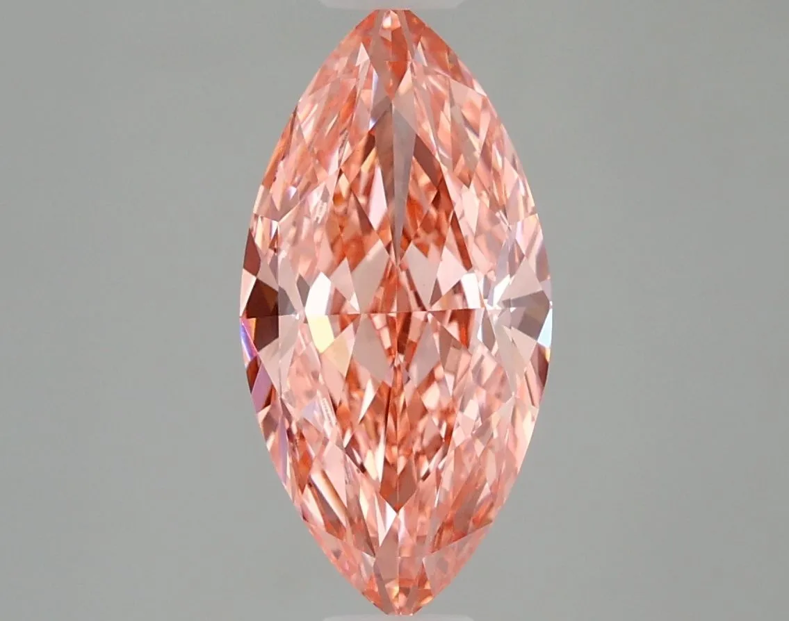 2.53ct MARQUISE Fancy Vivid Pink VVS2 Coloured Lab diamond