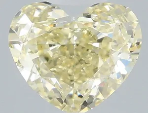 1.01ct HEART Fancy Yellow VS1 Coloured Lab diamond