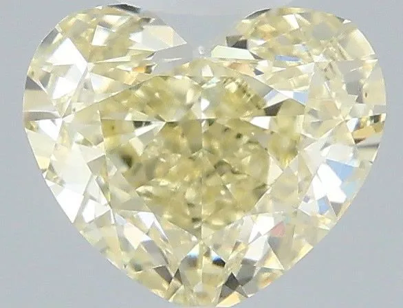 1.01ct HEART Fancy Yellow VS1 Coloured Lab diamond