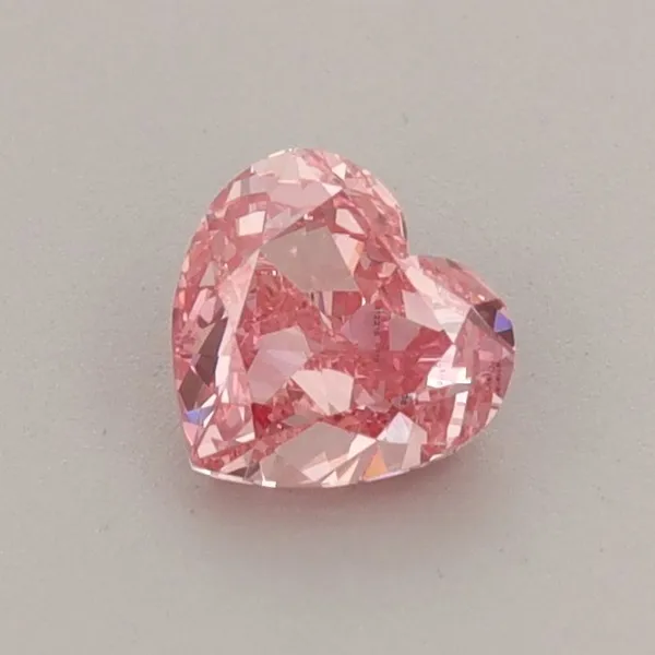 0.57ct HEART Fancy Vivid Pink VS1 Coloured Lab diamond