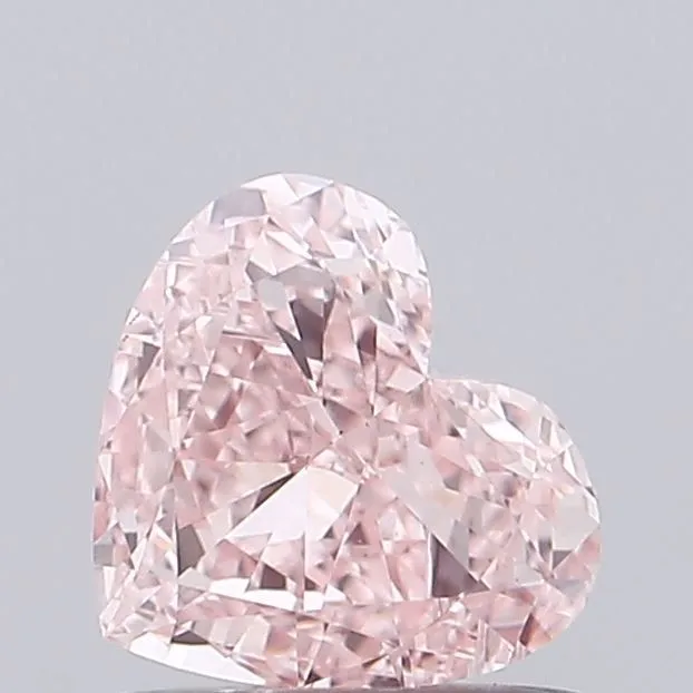 1.01ct HEART Fancy Intense Pink VS1 Coloured Lab diamond