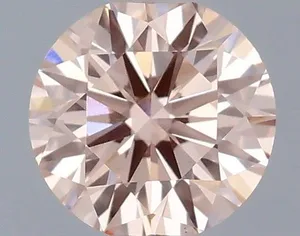 0.4ct ROUND Fancy Vivid Pink VS1 Coloured Lab diamond