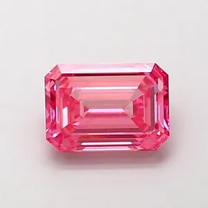 1.05ct EMERALD Fancy Vivid Pink VS1 Coloured Lab diamond