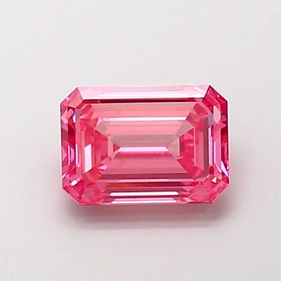 1.05ct EMERALD Fancy Vivid Pink VS1 Coloured Lab diamond