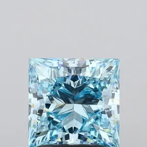 1.91ct PRINCESS Fancy Intense Blue VS1 Coloured Lab diamond