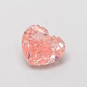 0.47ct HEART Fancy Intense Pink VVS2 Coloured Lab diamond